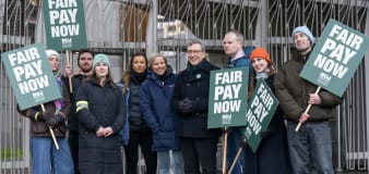 STV journalists join picket lines outside offices during 24-hour strike