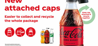 Coca-Cola introduces attached caps to cut litter and boost recycling
