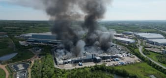 Cannock businesses evacuated as fire engulfs parcel centre on industrial estate