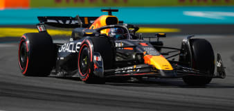 Max Verstappen wins sprint as Fernando Alonso and Lewis Hamilton clash in Miami