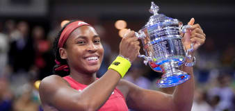 Teenager Coco Gauff comes from a set down to win US Open title