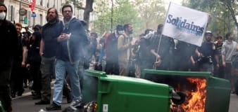 Riot police, protesters clash in Paris during May Day protests