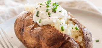 Secret to making baked potatoes in half the time