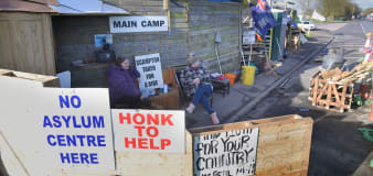 Keir Starmer and Priti Patel try to block migrant camp at former RAF base
