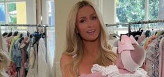 Paris Hilton jokes that her 5-month-old daughter could use a spray tan during photo shoot