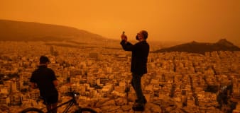 See Athens blanketed by orange haze due to Sahara dust storm