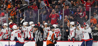 Capitals claim final spot in NHL playoffs in wild finish after desperate Flyers pull goalie