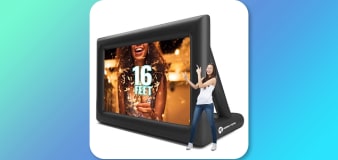 Take your backyard BBQs to the next level this summer with this giant inflatable movie screen that's on sale for $100 off on Amazon