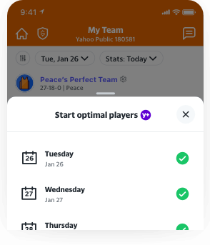 fantasy app start optimal players feature