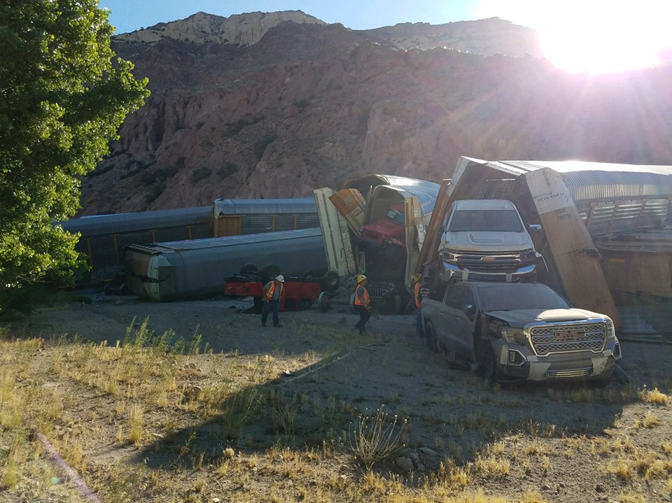 Gladiators, Wranglers, Silverados, Sierras damaged in Nevada train