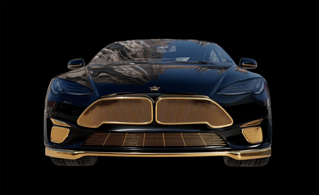 The world's most expensive Tesla is covered in gold | Autoblog
