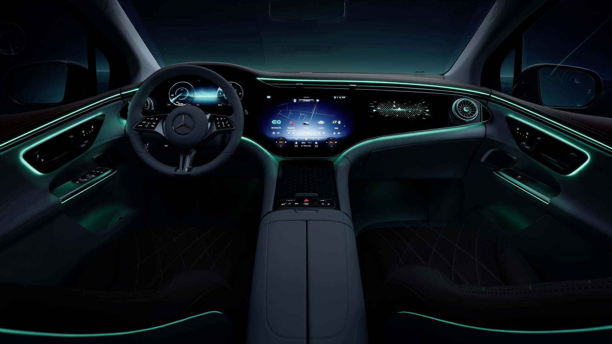 MercedesBenz EQE SUV shows its hightech interior Autoblog
