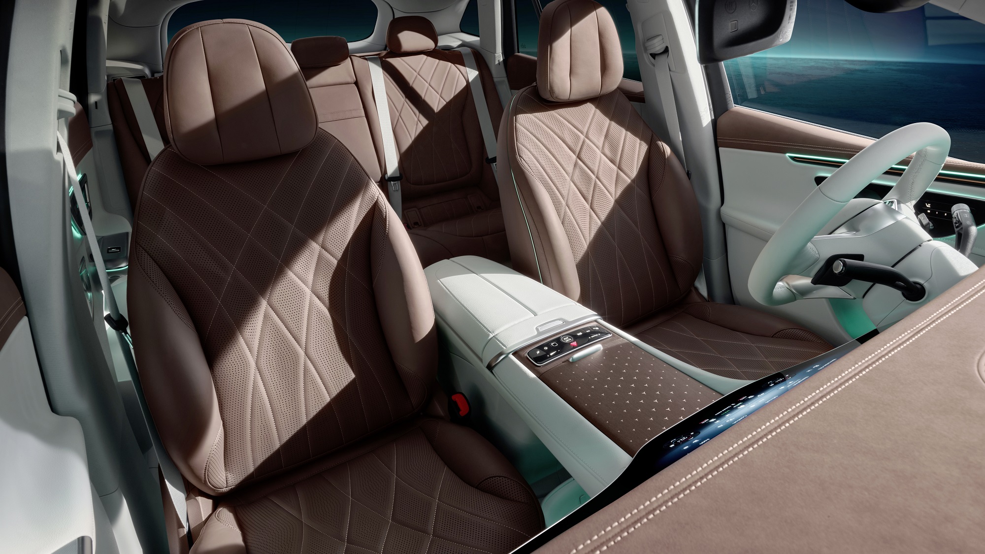 MercedesBenz EQE SUV shows its hightech interior