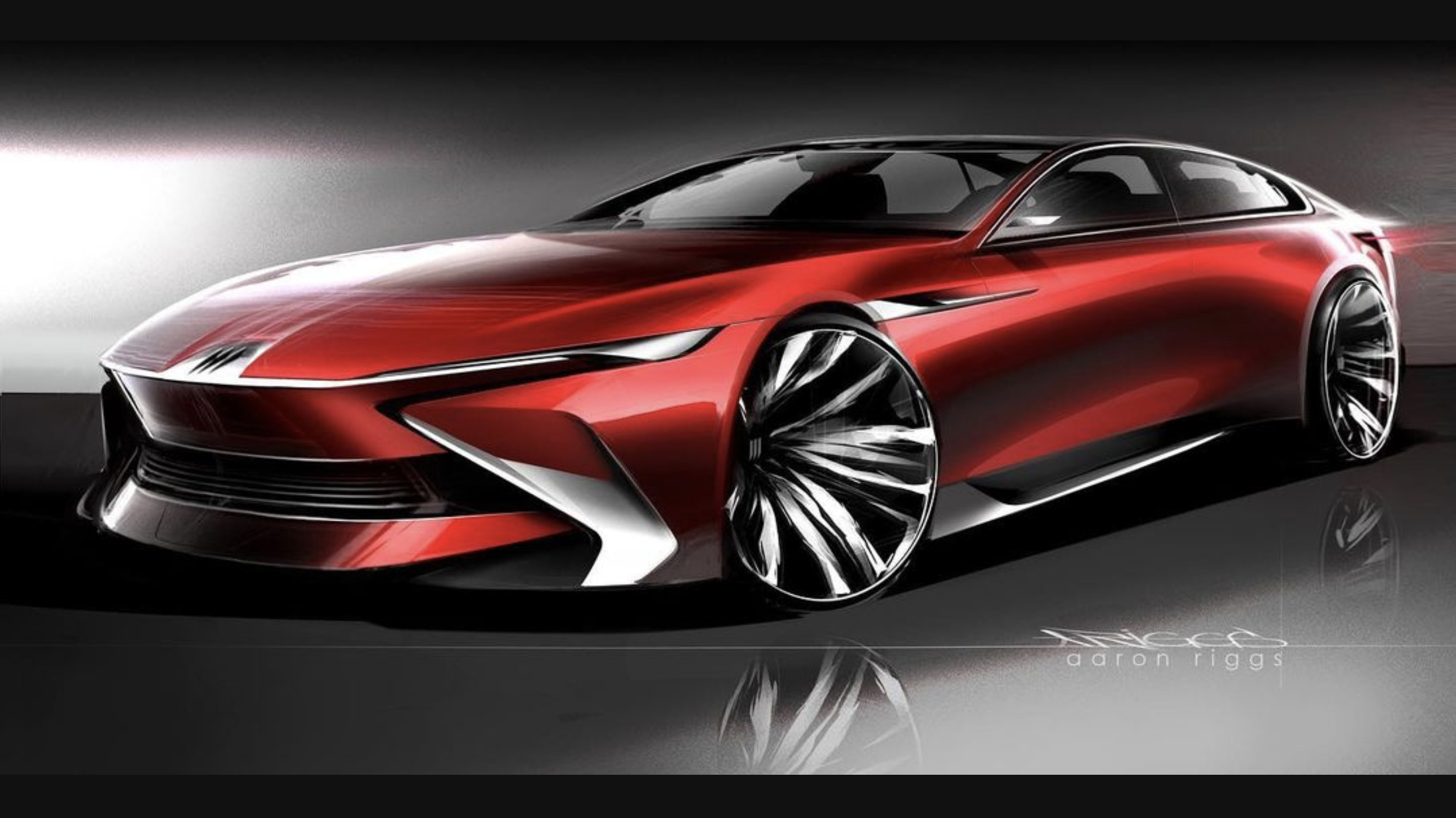 GM Design Team Releases Light And Athletic Sports Car Sketch