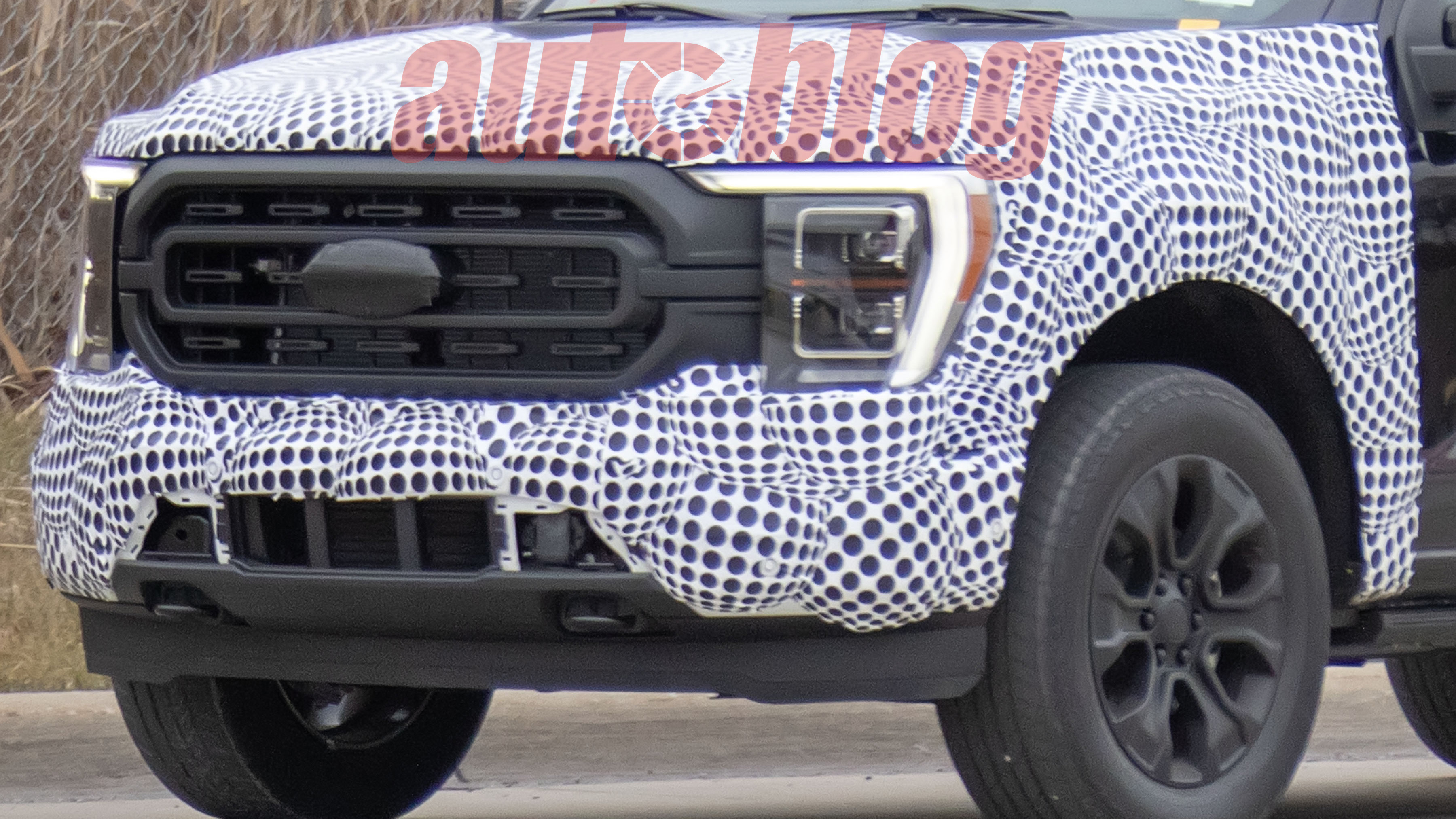 2024 Ford F150 spied with new taillights, covered tailgate
