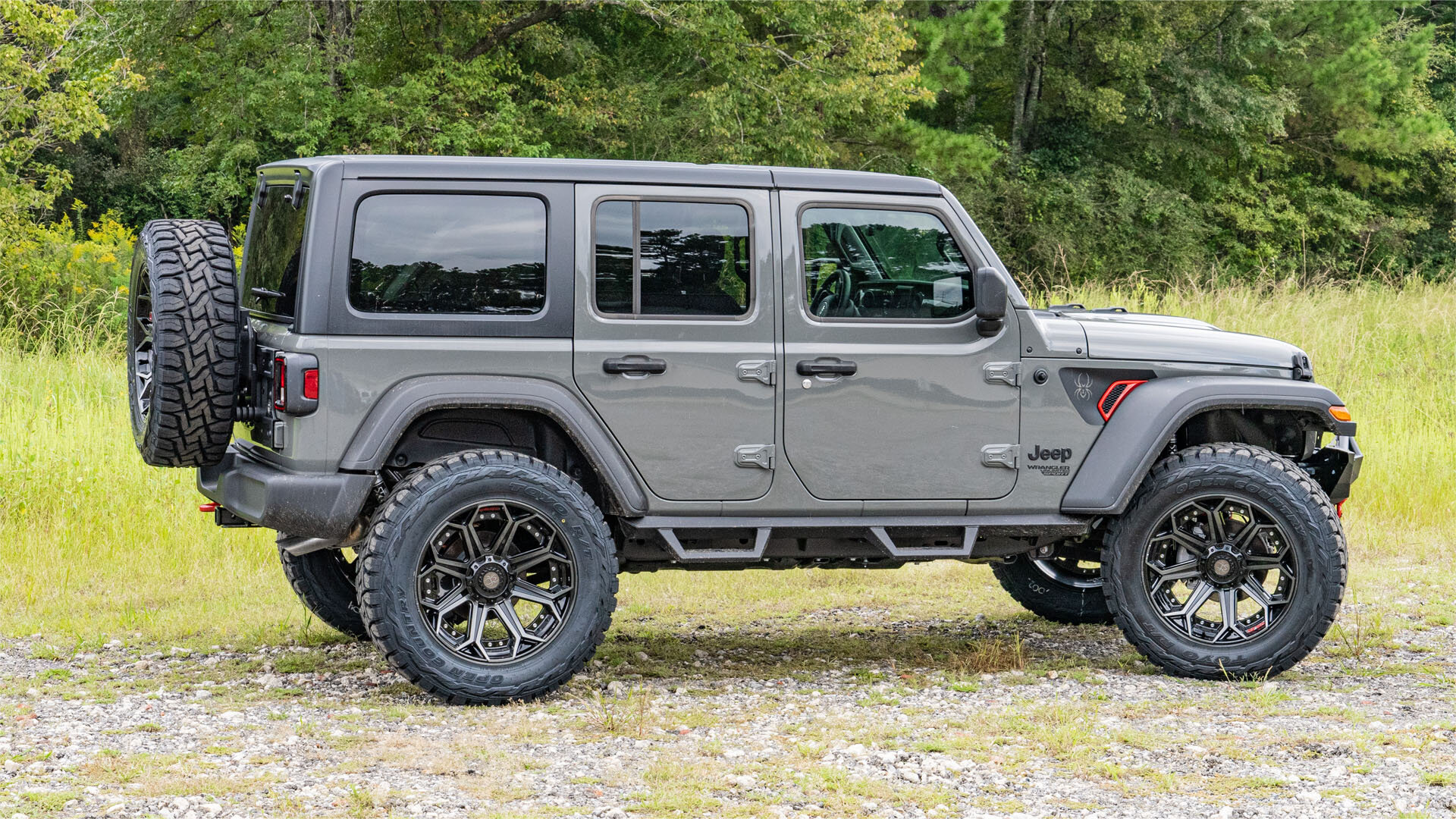 2023 Black Widow Jeep Wrangler shows off at the club, campground Autoblog