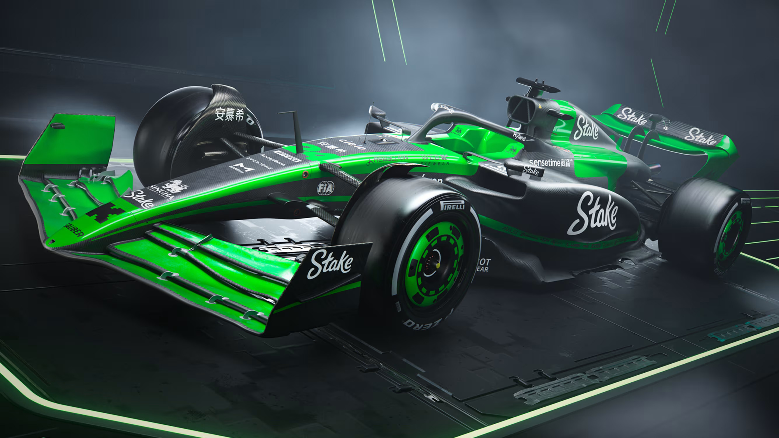 Stake F1 Team Kick Sauber reveals 2024 car in bright green and black