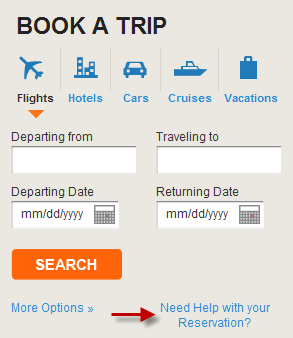 Book A Trip Click on Need Hep with your Reservation, located at the bottom of the BOOK A TRIP box.