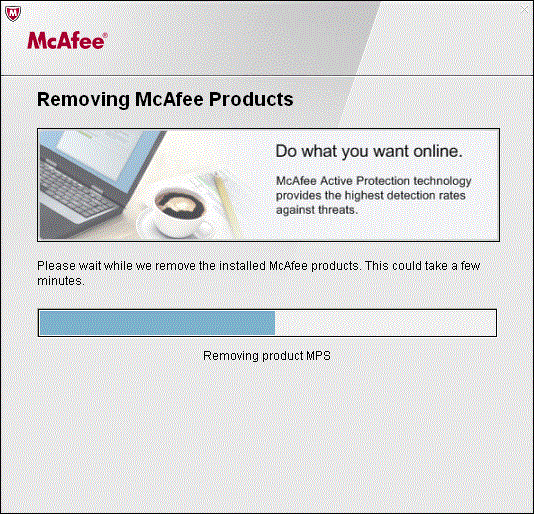 Removing McAfee Products