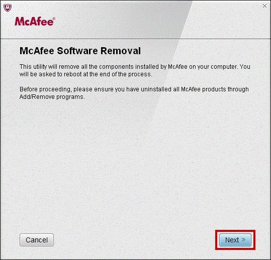 McAfee Software Removal