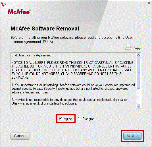 McAfee Software Removal